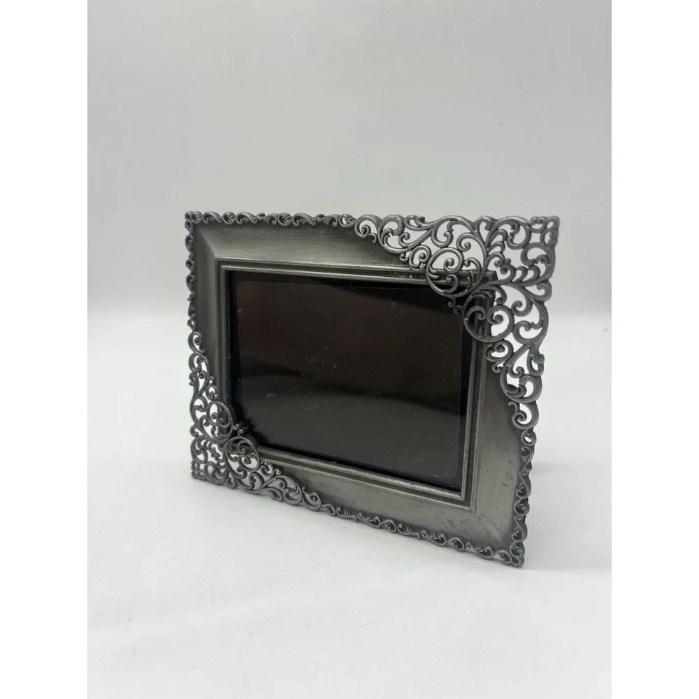 Vintage Pewter Metal Photo Picture Frame Mini Formal Gallery Wall 2